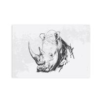 Placa Decorativa MDF Safari Rinoceronte 30x40cm