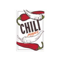Placa Decorativa MDF Tempero Frase Chili Pepper 30x40cm