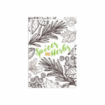 Placa Decorativa MDF Tempero Frase Spices and Herbs 30x40cm
