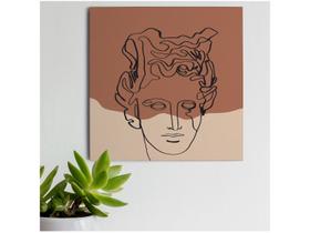 Placa Decorativa MDF Terracota Rosto 20x20cm