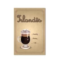 Placa Decorativa MDF Tipos de Café Irlandês Placa Decorativa MDF Tipos de Café Irlandês