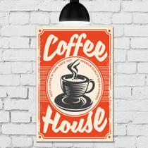 Placa Decorativa MDF Vintage Café 20x30 cm - Quartinhos