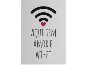 Placa Decorativa MDF Wi-Fi 20x29cm - Design Up Living