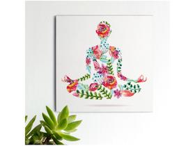 Placa Decorativa MDF Yoga 20x20cm Design Up Living