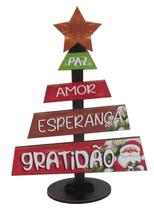 Placa Decorativa Mesa Tema Natal Paz Amor Esperança Gratidão - SHOPPINHG DO MDF