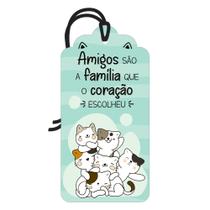 Placa Decorativa Mini 7x14 Tag Decorativa Amigos São Família