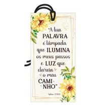 Placa Decorativa Mini 7x14 Tag Decorativa Bíblia Salmo 119 Girassol Placa Decorativa Mini 7x14 Tag Decorativa Bíblia Salmo 119 Girassol