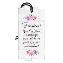 Placa Decorativa Mini 7x14 Tag Parabéns Amizade Mensagem Deus Placa Decorativa Mini 7x14 Tag Parabéns Amizade Mensagem Deus