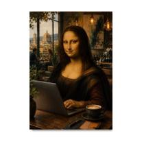 Placa Decorativa Mona Lisa Home Office 40x60cm Placa Decorativa Mona Lisa Home Office 40x60cm
