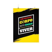 Placa Decorativa motivacional - Cuide bem do seu corpo Placa Decorativa motivacional - Cuide bem do seu corpo