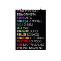 Placa Decorativa Motivacional - Palavras 20X30Cm Placa Decorativa Motivacional - Palavras 20X30Cm