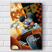 Placa Decorativa - Moto Mickey 30X20Cm Em Mdf