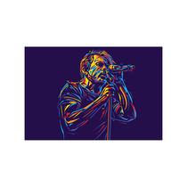 Placa Decorativa Música Vocal 02 30x40cm