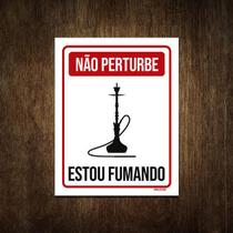 Placa Decorativa - Não Perturbe Estou Fumando 36X46