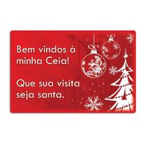Placa Decorativa Natal Ceia 19,5x29,5 cm - MDF Adesivado