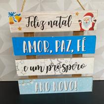 Placa decorativa natalina de natal com frase para pendurar porta ou parede / guirlanda Placa decorativa natalina de natal com frase para pendurar porta ou parede / guirlanda