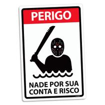 Placa Decorativa Nerd Jason Nade Por sua conta 24x16cm