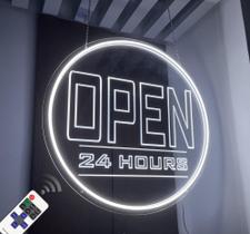 Placa Decorativa NOXTROND LED Sinal Aberto Redondo 51 cm Placa Decorativa NOXTROND LED Sinal Aberto Redondo 51 cm