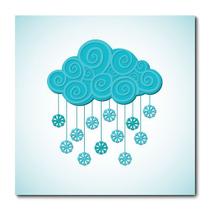 Placa Decorativa - Nuvem Azul - 1415plmk