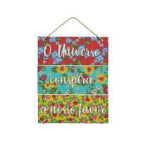 Placa Decorativa O Universo conspira a nosso favor Placa Decorativa O Universo conspira a nosso favor