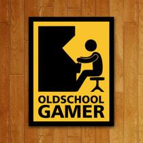 Placa Decorativa - Oldschool Gamer
