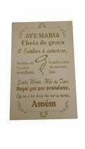 Placa Decorativa Oração Ave Maria MDF 20x30 Natural - bazar mix