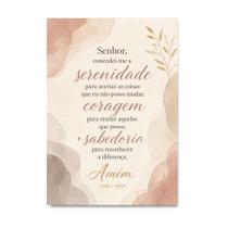 Placa Decorativa Oração da Serenidade Minimalista Elegante 15x21cm Placa Decorativa Oração da Serenidade Minimalista Elegante 15x21cm