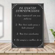 Placa Decorativa Os Quatro Compromissos Alta Qualidade 20x30 - ARTSIM