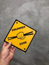 Placa Decorativa P Bateristas Drummer Zone Placa Decorativa P Bateristas Drummer Zone
