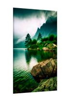 Placa decorativa - paisagem montanha lago árvores Placa decorativa - paisagem montanha lago árvores