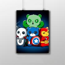 Placa Decorativa Panda Vingadores Placa Decorativa Panda Vingadores