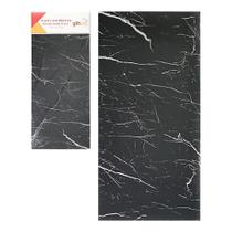 Placa Decorativa Papel De Parede Marmorizada Preta 30x60cm Placa Decorativa Papel De Parede Marmorizada Preta 30x60cm