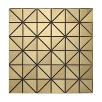 Placa Decorativa Papel De Parede Mosaico Dourado 30x30cm
