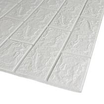 Placa Decorativa Papel de Parede Texturizado Branco 70X77cm