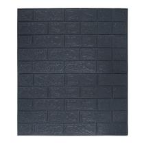 Placa Decorativa Papel Parede 70x77cm Preto Texturizado 3D