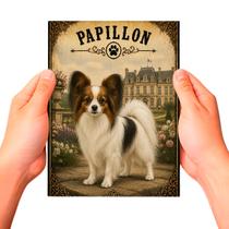 Placa Decorativa Papillon Cachorro Pet MDF Placa Decorativa Papillon Cachorro Pet MDF