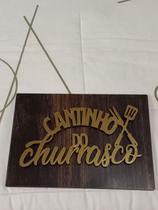 Placa decorativa para área de churrasco área gourmet-cantinho do churrasco