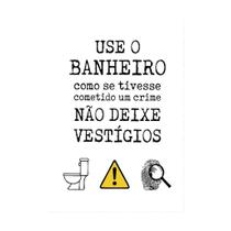 Placa Decorativa Para Banheiro Use O Banheiro Como 21x30cm Placa Decorativa Para Banheiro Use O Banheiro Como 21x30cm