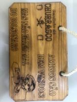Placa decorativa para churrasqueira amigos sao bem vindos