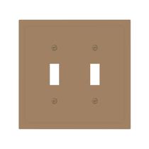 Placa decorativa para interruptor de luz Oilbiexn de 2 módulos, taupe