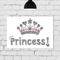 Placa Decorativa para Quarto de Menina Princesa Coroa Placa Decorativa para Quarto de Menina Princesa Coroa