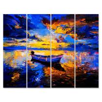 Placa Decorativa para Sala Céu e Barco Painel Kit 4 Placas Placa Decorativa para Sala Céu e Barco Painel Kit 4 Placas