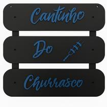 Placa Decorativa Parede Cantinho Do Churrasco Área Gourmet Lazer