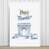 Placa Decorativa Paris Arco do Triunfo França MDF 20x30