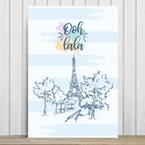 Placa Decorativa Paris França Oolala MDF 20x30