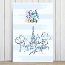 Placa Decorativa Paris França Oolala MDF 30x40