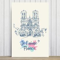 Placa Decorativa Paris Notre Dame MDF 20x30