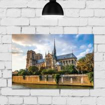 Placa Decorativa Paris Viagem Notre Dame 20x30cm