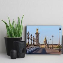 Placa Decorativa Paris Viagem Ponte Alexandria 20x30cm