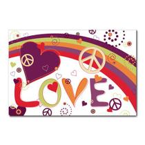 Placa Decorativa - Paz e Amor - 1025plmk